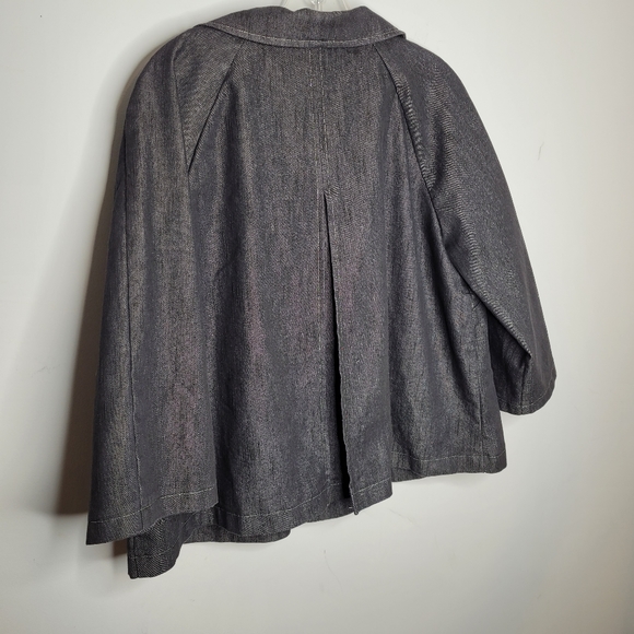 Christopher & Banks Denim Jacket lined with pleated back 3 quarter sleeves XL - Picture 8 of 12